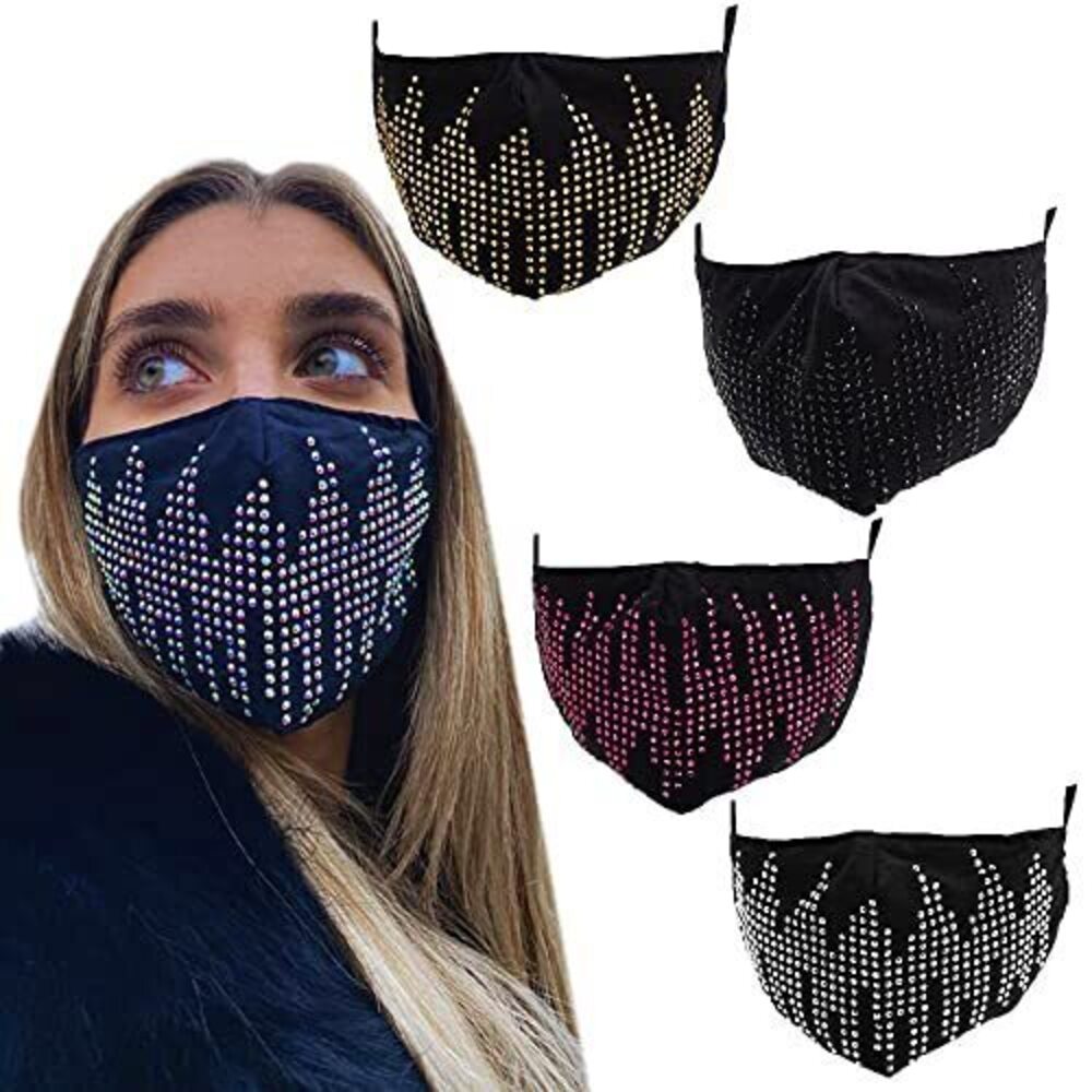 5401 2 Face Masks per Pack 1 Solid Black 1 Stone Black